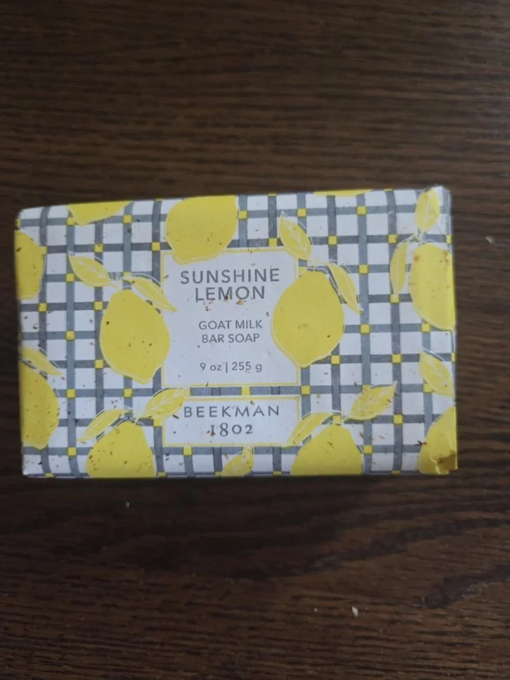 BEEKMAN 1802 GOAT MILK BAR SOAP  SUNSHINE LEMON 9oz New